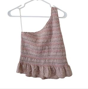 American Eagle One Shoulder Ruffled Top